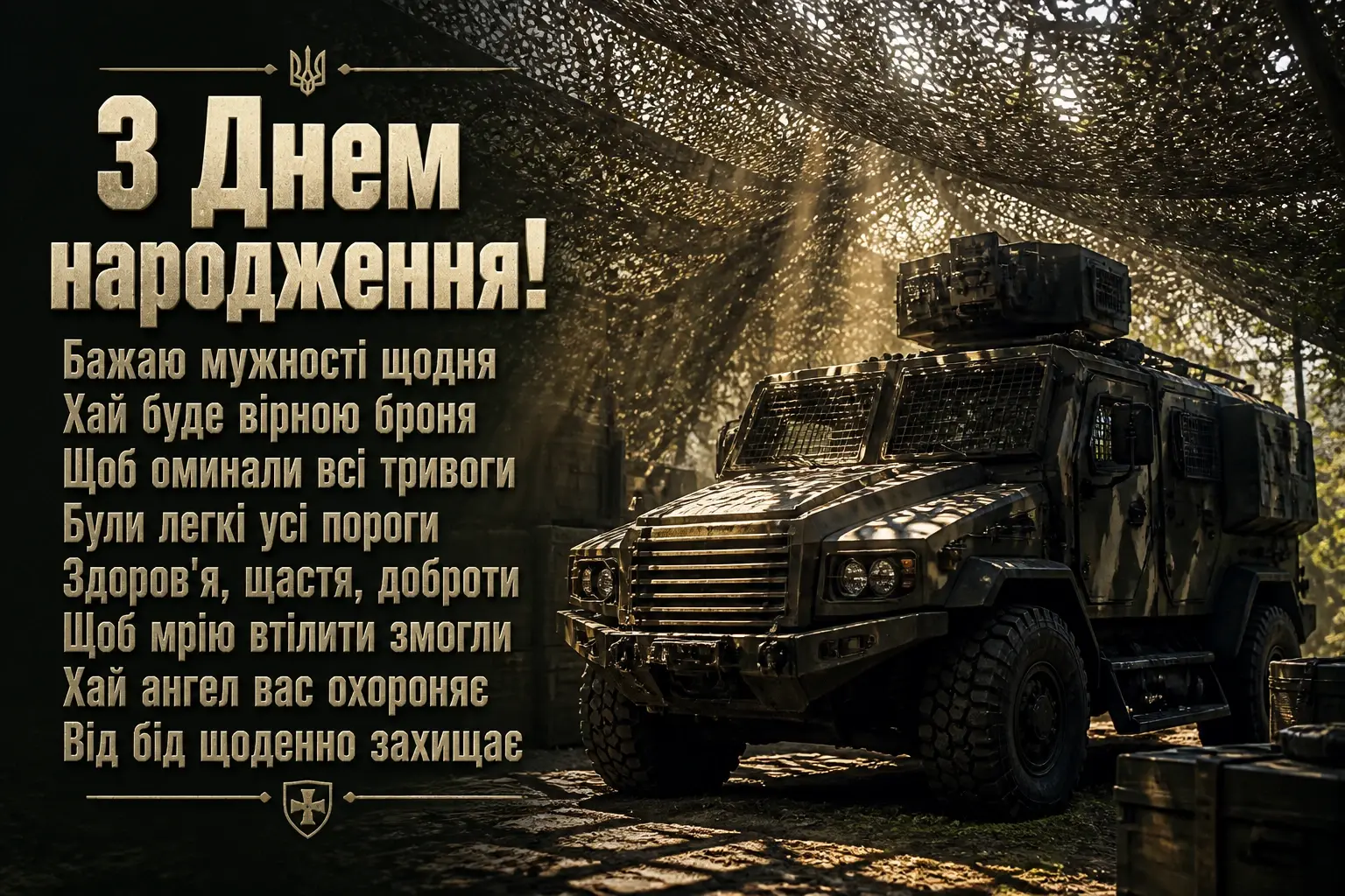 привітання з днем народження військовому