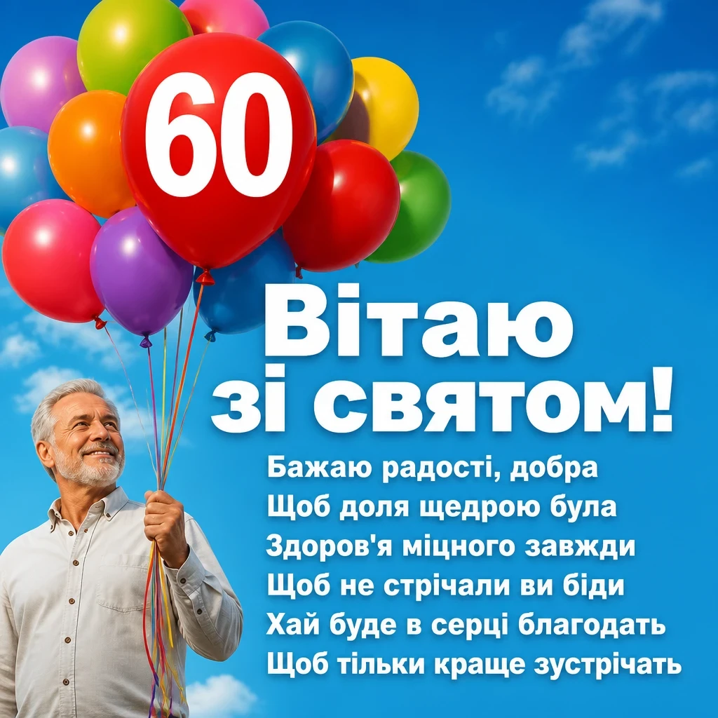 привітання з 60-річчям у віршах привітання з 60-річчям у віршах