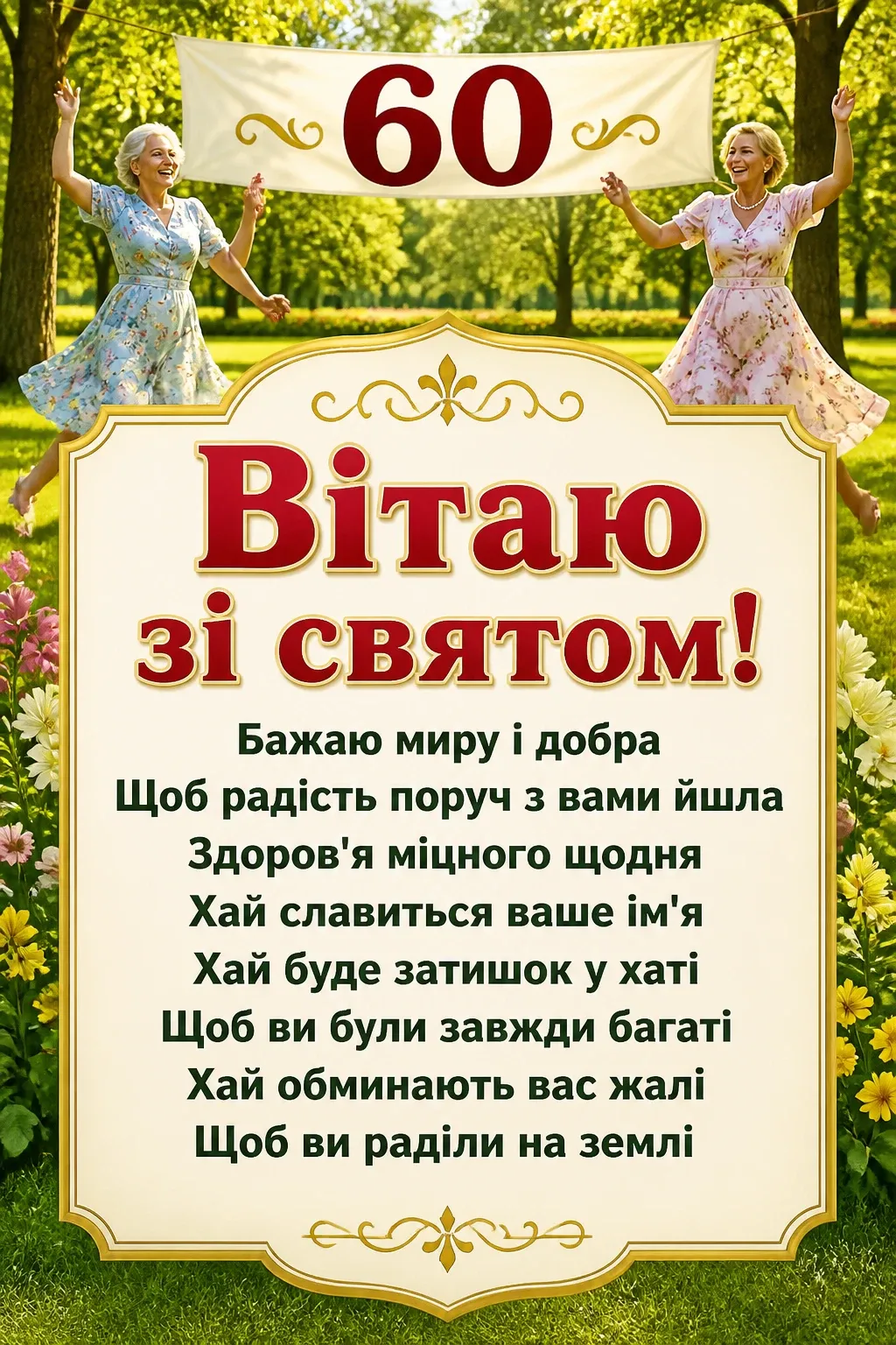 привітання з 60-річчям у віршах привітання з 60-річчям у віршах