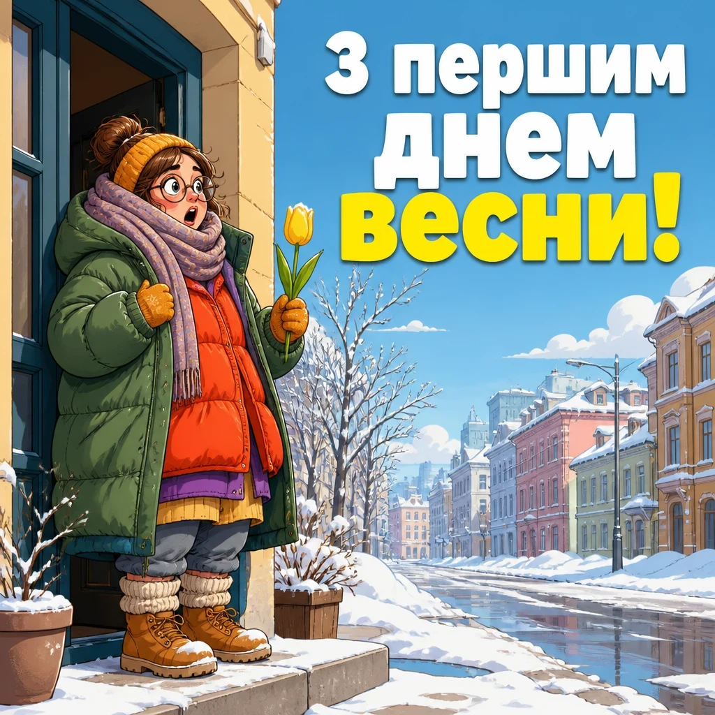 привітання з першим днем весни