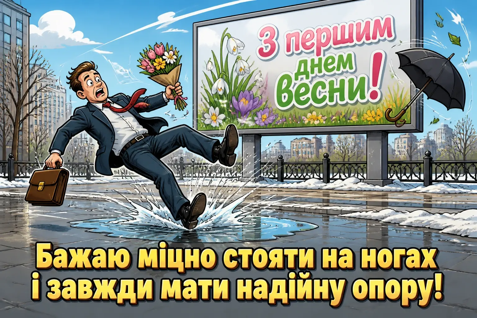 привітання з першим днем весни