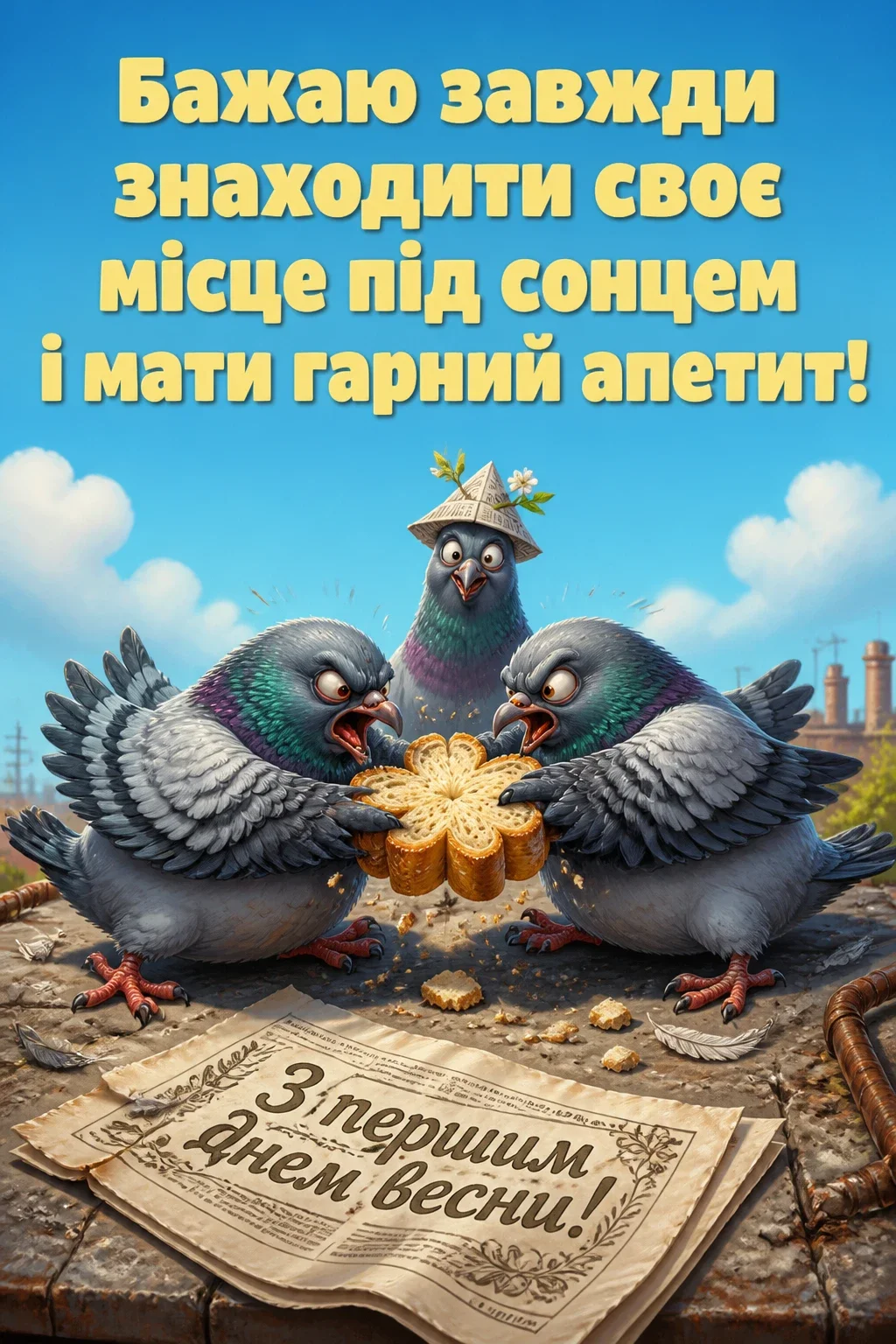 привітання з першим днем весни