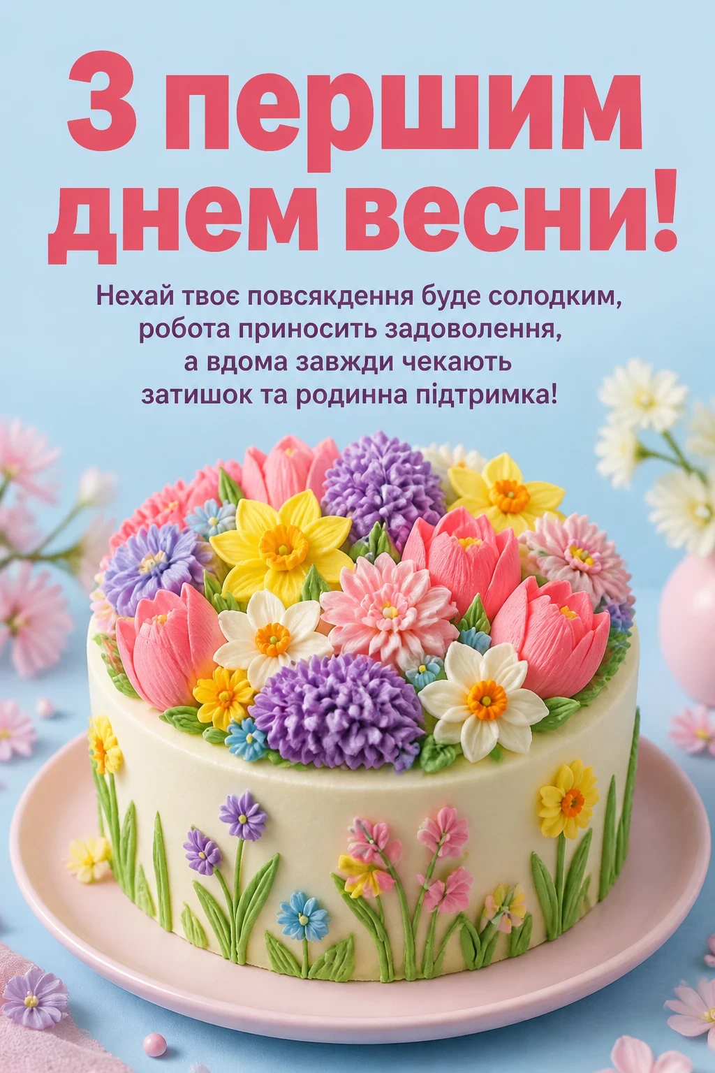 привітання з першим днем весни