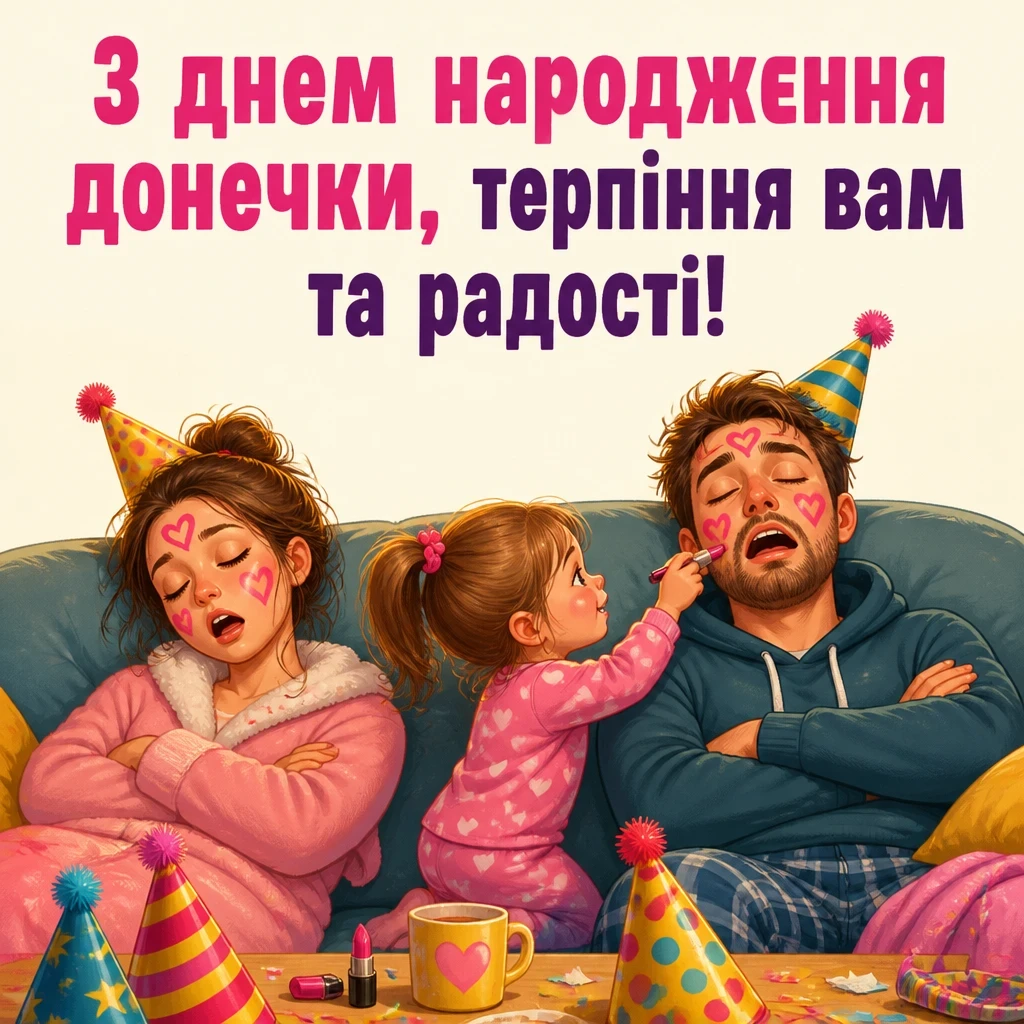 привітання батькам, з днем народження дочки своїми словами