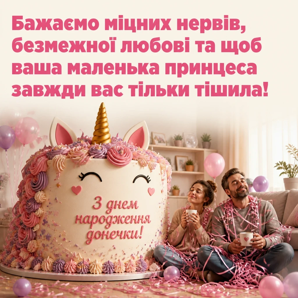 привітання батькам, з днем народження дочки своїми словами
