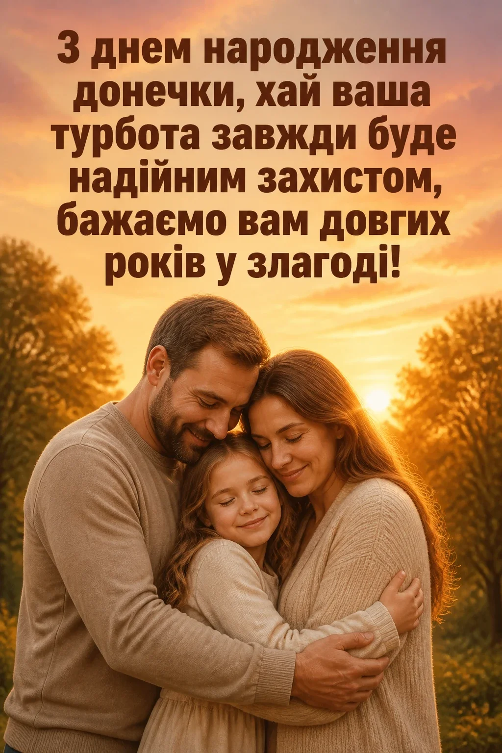 привітання батькам, з днем народження дочки своїми словами