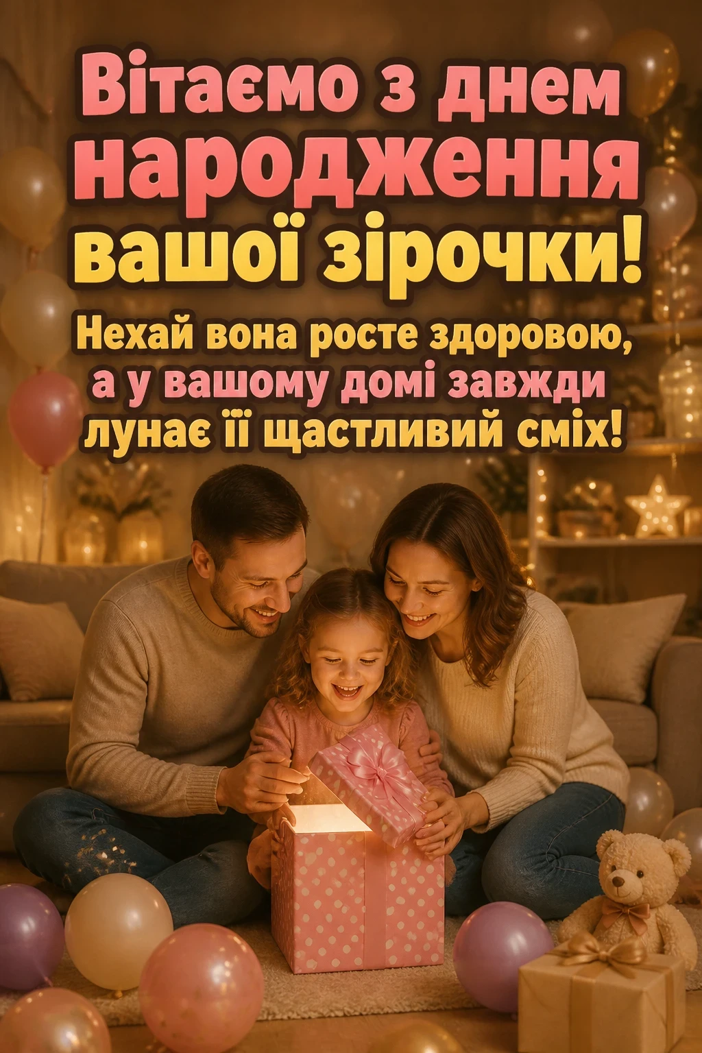 привітання батькам, з днем народження дочки своїми словами