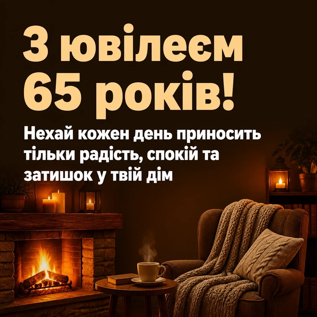 привітання з днем народження 65 років