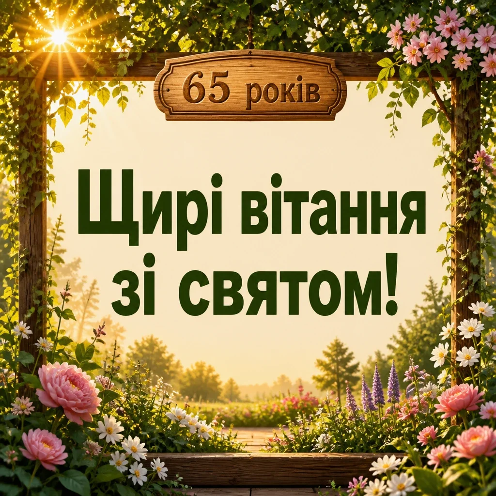 привітання з днем народження 65 років