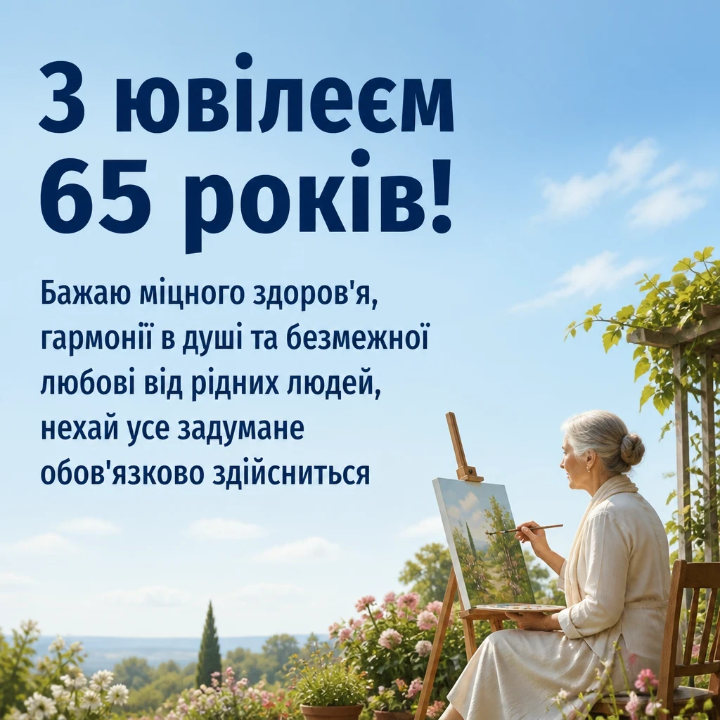 привітання з днем народження 65 років