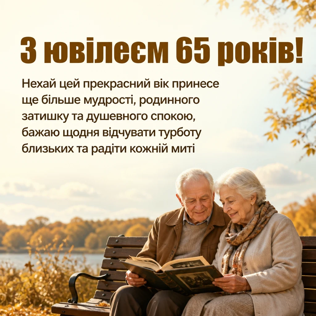 привітання з днем народження 65 років