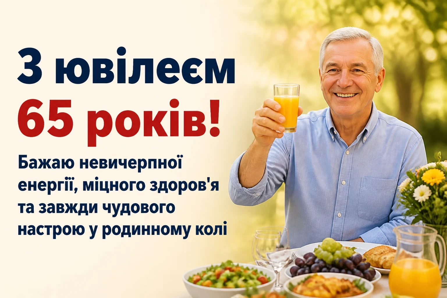 привітання з днем народження 65 років