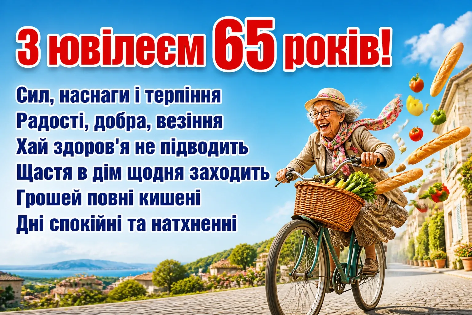 привітання з днем народження 65 років