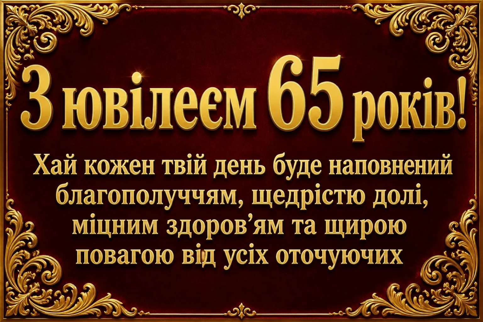привітання з днем народження 65 років
