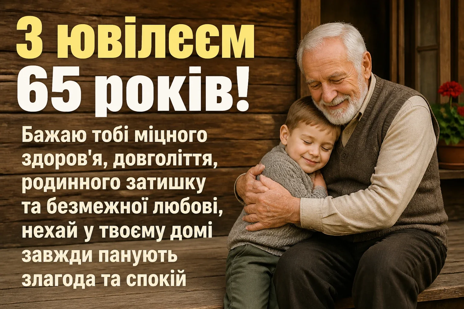 привітання з днем народження 65 років