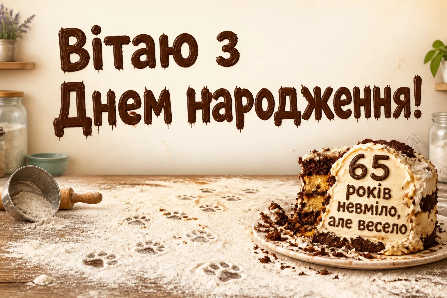 привітання з днем народження 65 років