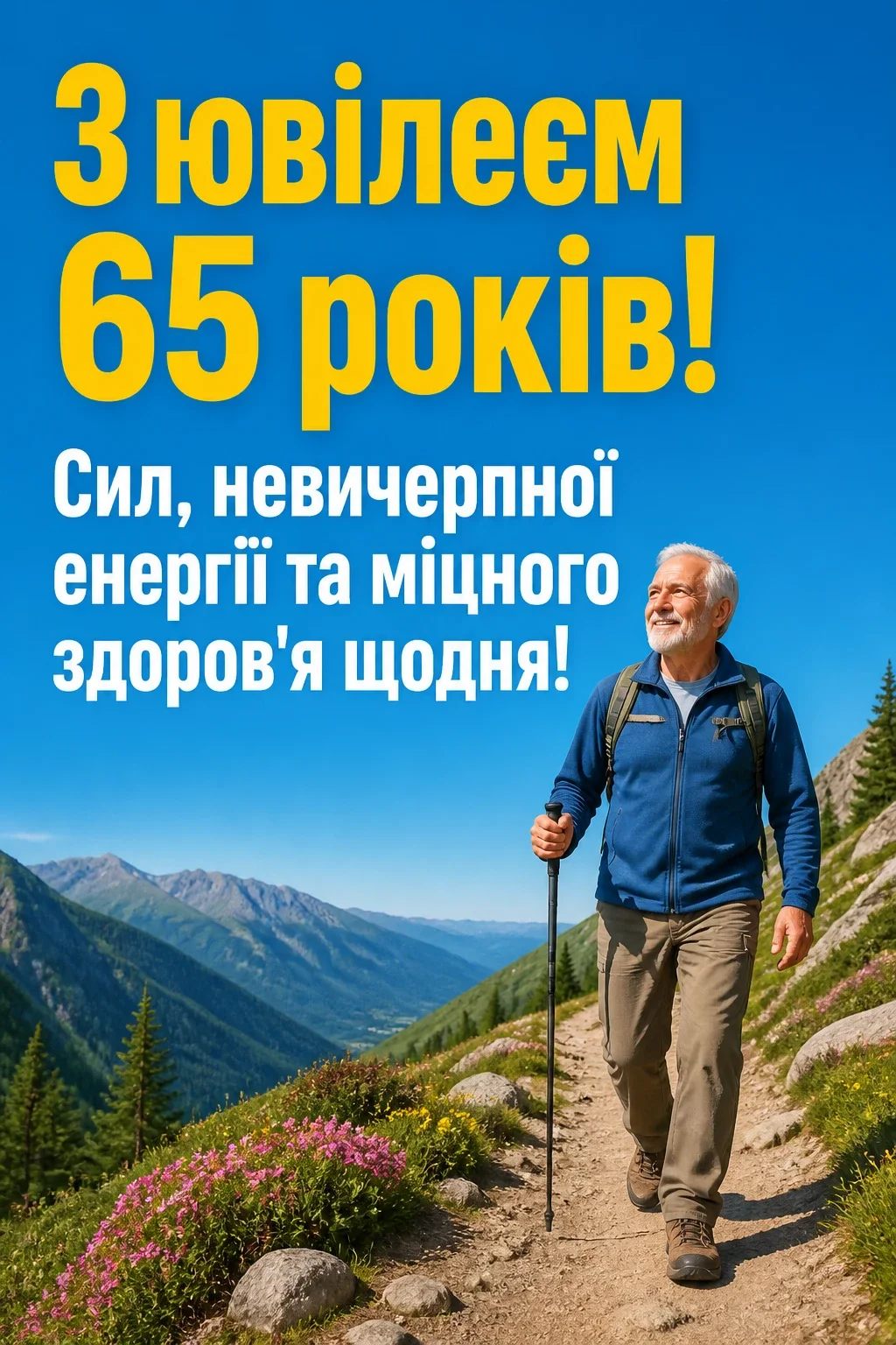 привітання з днем народження 65 років