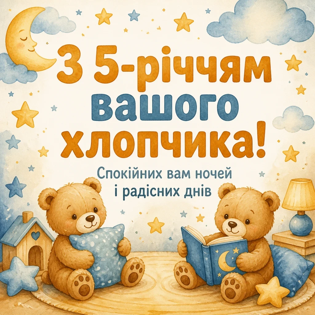 5 років хлопчику привітання батькам