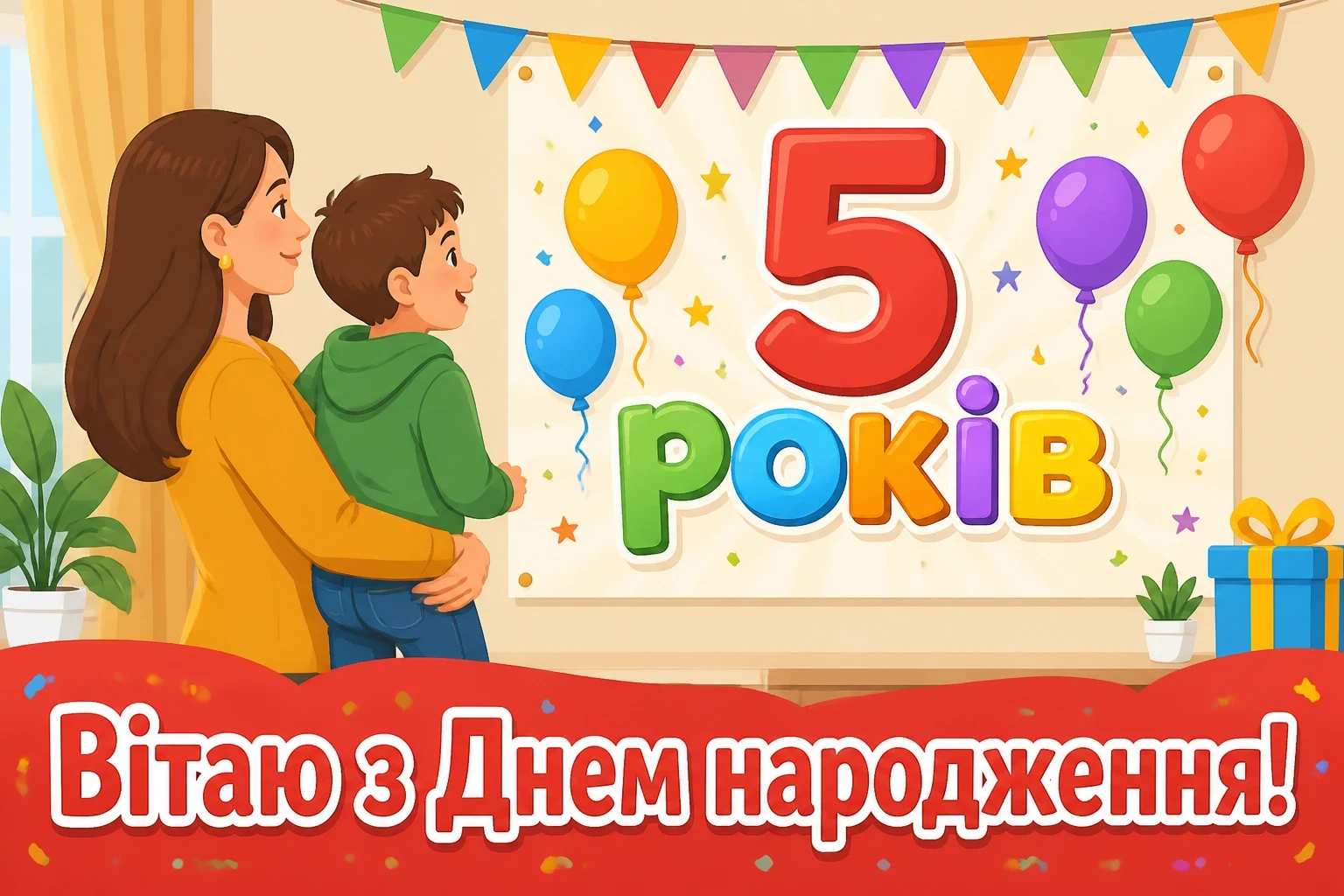 5 років хлопчику привітання батькам