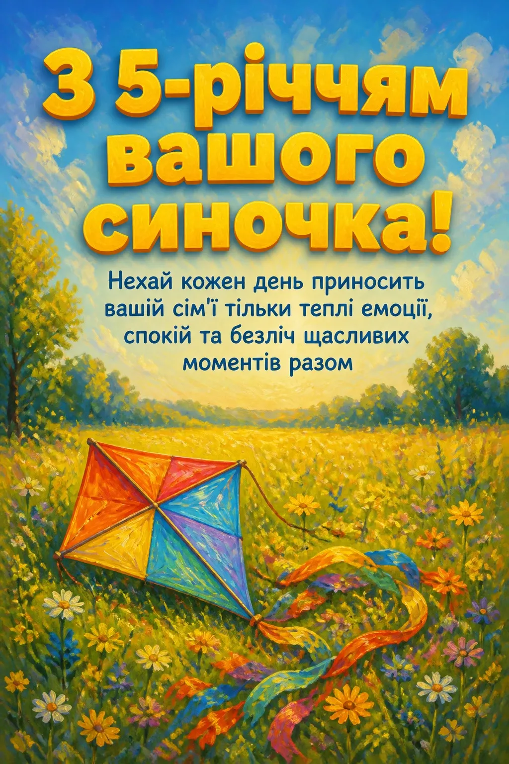5 років хлопчику привітання батькам