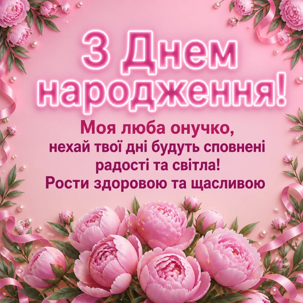 привітання для онучки з днем народження