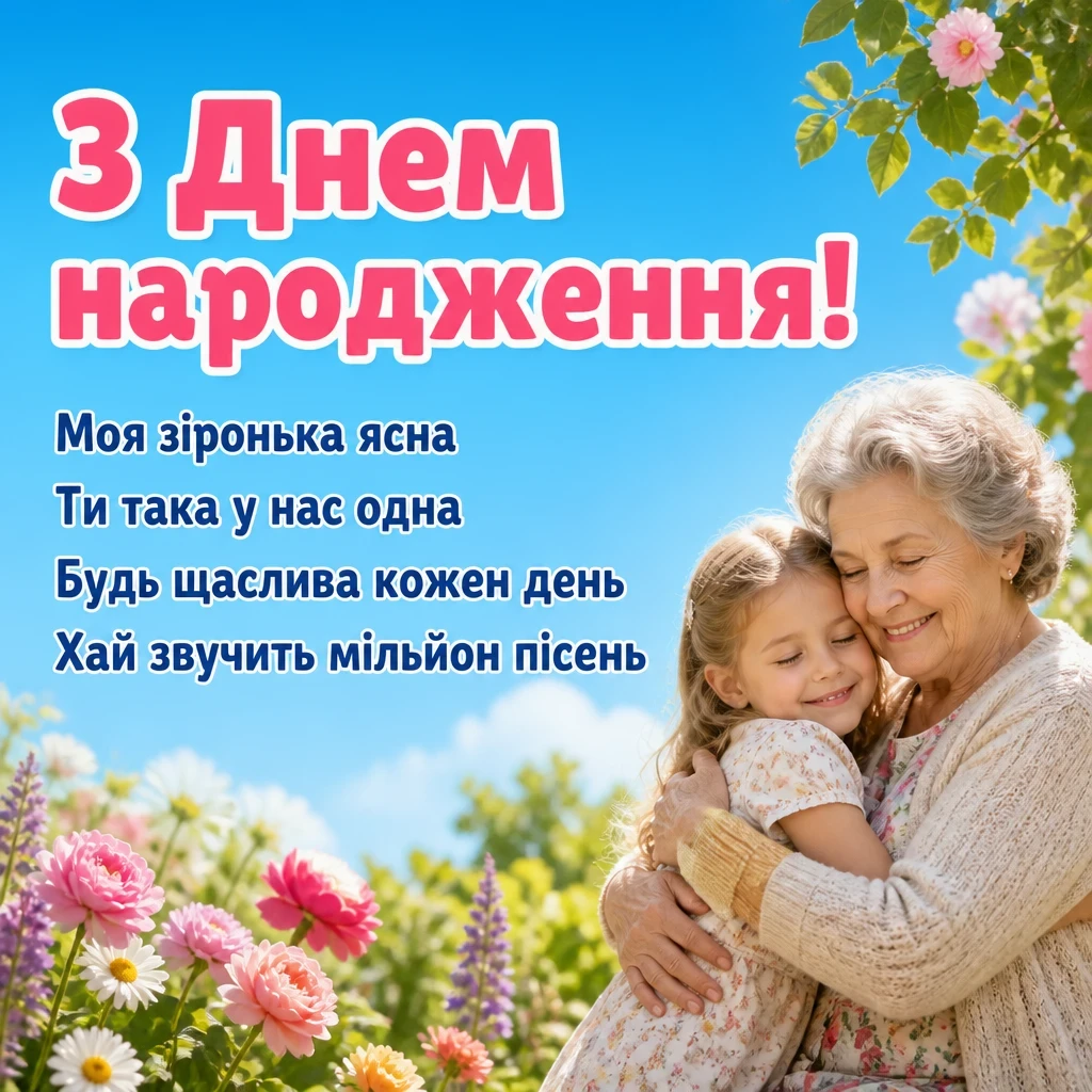 привітання для онучки з днем народження
