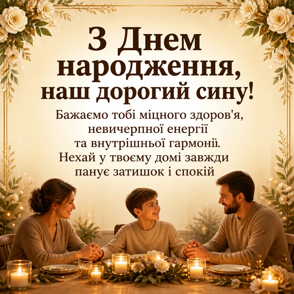 синові зворушливі привітання з днем народження сина від батьків